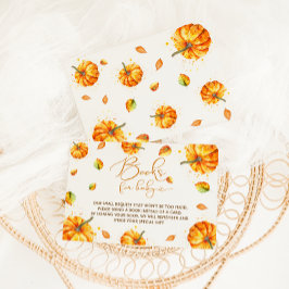 Pompoenboeken voor Baby Baby shower Informatiekaartje