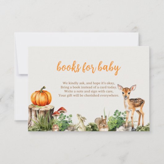 Pompoenboeken voor baby kaart (Voorkant)
