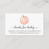 Pompoenboeken voor Baby shower Informatiekaartje (Voorkant)