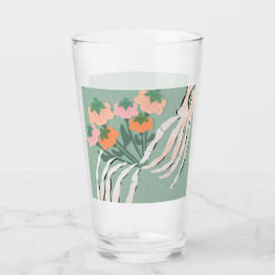 Pompoenboeket Halloween met skelet Glas