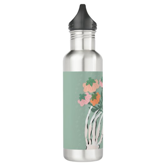 Pompoenboeket Halloween skelet    Waterfles (Links)