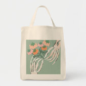 Pompoenboeket met skelet Halloween      Tote Bag (Voorkant)