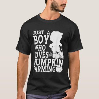 Pompoenboer Gewoon een jongen die van pompoenlandb T-shirt