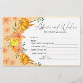 Pompoenboog advies en wensen vrijgezellenfeest briefpapier (Voorkant)