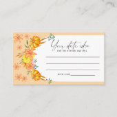 Pompoenboog Date nacht ideeën \ Date jar Informatiekaartje (Voorkant)