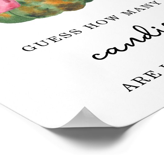 Pompoenboog - Hoeveel snoepjes zitten er in de pot Poster (Hoek)