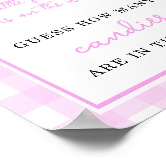 Pompoenboog - Hoeveel snoepjes zitten er in de pot Poster (Hoek)