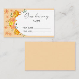 Pompoenboog - raad hoeveel kurken bruids spel informatiekaartje