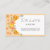 Pompoenboog Recept voor de bruid om te zijn Informatiekaartje (Voorkant)