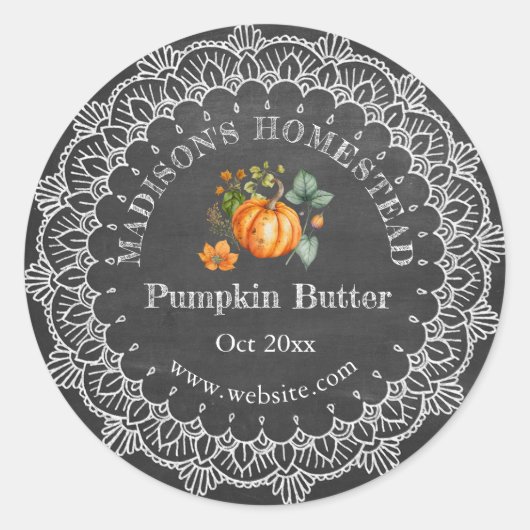 Pompoenboter | Land Oostenrijk Ronde Sticker (Voorkant)