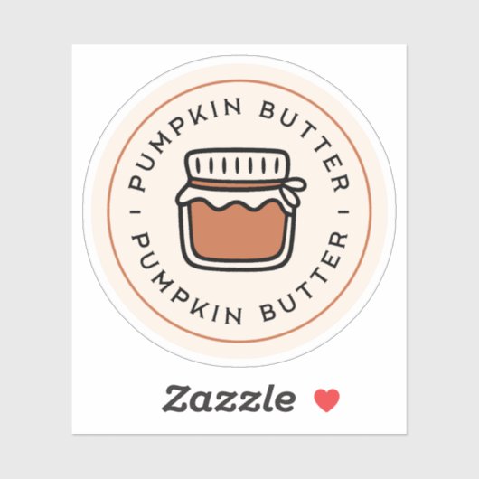 Pompoenboterpot zelfgemaakte spread esthetisch sticker (Vel)