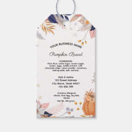 Pompoenbrood Cottage Law Voedsel label sticker Cadeaulabel