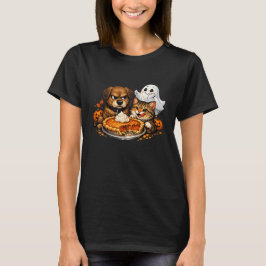 Pompoencake Kat Steelt Beet Hond Bewaakt Halloween T-shirt