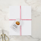Pompoenchutney cadeaubijsluiter met vintage pompoe cadeaulabel (Met Touw)