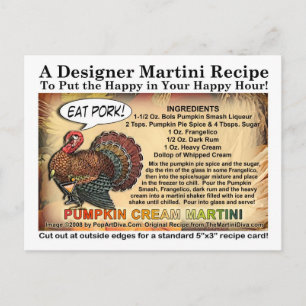 Pompoencrème Thanksgiving Martini Recept Briefkaar Feestdagenkaart
