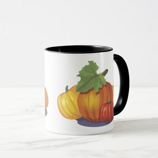 Pompoendecoratie Mok (Voorkant rechts)