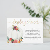 Pompoendisplay, genderneutraal herfst floral informatiekaartje (Staand voorkant)