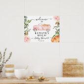 Pompoendrive op Baby shower Welkomstbord Poster (Keuken)