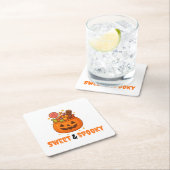 Pompoenemmer Vol Zoet - Halloween Kartonnen Onderzetters (Insitu)