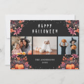 Pompoenen 3 foto Happy Halloween Kaarten (Voorkant)