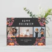 Pompoenen 3 foto Happy Halloween Kaarten (Staand voorkant)