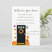 Pompoenen aan de deur kaart (Staand voorkant)