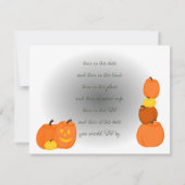 Pompoenen aan de deur kaart (Achterkant)