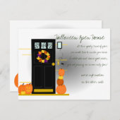 Pompoenen aan de deur kaart (Voorkant / Achterkant)