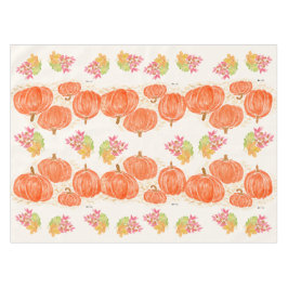 Pompoenen Autumn Leaves Waterverf Handgeschilderd Tafelkleed
