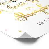 Pompoenen Baby shower Blush Pink and Gold Party Si Poster (Hoek)