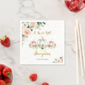 Pompoenen Baby shower Blush Pink and Gold Servet (Insitu)