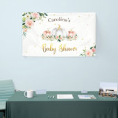 Pompoenen Baby shower Blush roze en Gold Welcome Spandoek (Beurs)