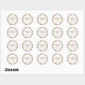 Pompoenen Baby shower Blush roze en goudkoorts Ronde Sticker (Vel)