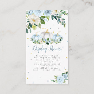 Pompoenen Baby shower Boy Pumpkin-display Informatiekaartje