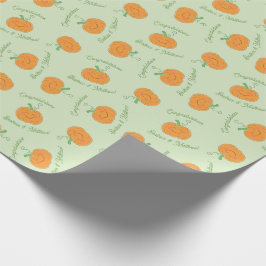 Pompoenen Baby shower Cute Herfst Cadeaupapier