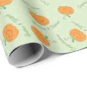 Pompoenen Baby shower Cute Herfst Cadeaupapier (Rol Hoek)