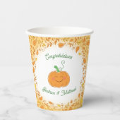 Pompoenen Baby shower Cute Herfst Papieren Bekers (Voorkant)