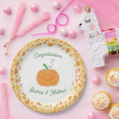 Pompoenen Baby shower Cute Herfst Papieren Bordje (Feest)