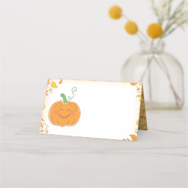 Pompoenen Baby shower Cute Herfst Plaatskaartje