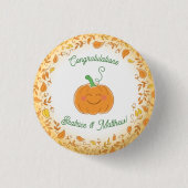 Pompoenen Baby shower Cute Herfst Ronde Button 3,2 Cm (Voorkant)