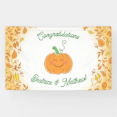 Pompoenen Baby shower Cute Herfst Spandoek (Horizontaal)