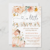 Pompoenen baby shower een beetje pompoen is onderw kaart (Voorkant)