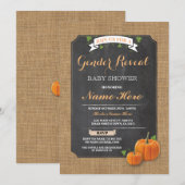 Pompoenen Baby shower Gendergelijkheid Kaart (Voorkant / Achterkant)