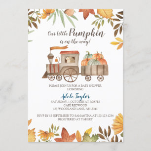 Pompoenen Baby shower, Herfst Baby Kaart