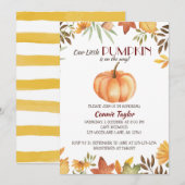 Pompoenen Baby shower, Herfst Foliage, herfst Spri Kaart (Voorkant / Achterkant)