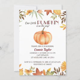Pompoenen Baby shower, Herfst Foliage, herfst Spri Kaart