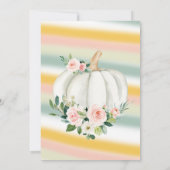 Pompoenen Baby shower, roze goudlegant Kaart (Achterkant)