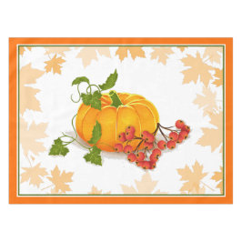 Pompoenen, bessen, bladeren, Thanksgiving van de h Tafelkleed