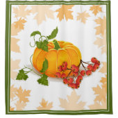 Pompoenen, bessen en bladeren Thanksgiving herfst Douchegordijn (Voorkant)