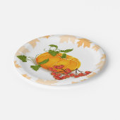 Pompoenen, bessen en bladeren Thanksgiving herfst Papieren Bordje (Gekanteld)